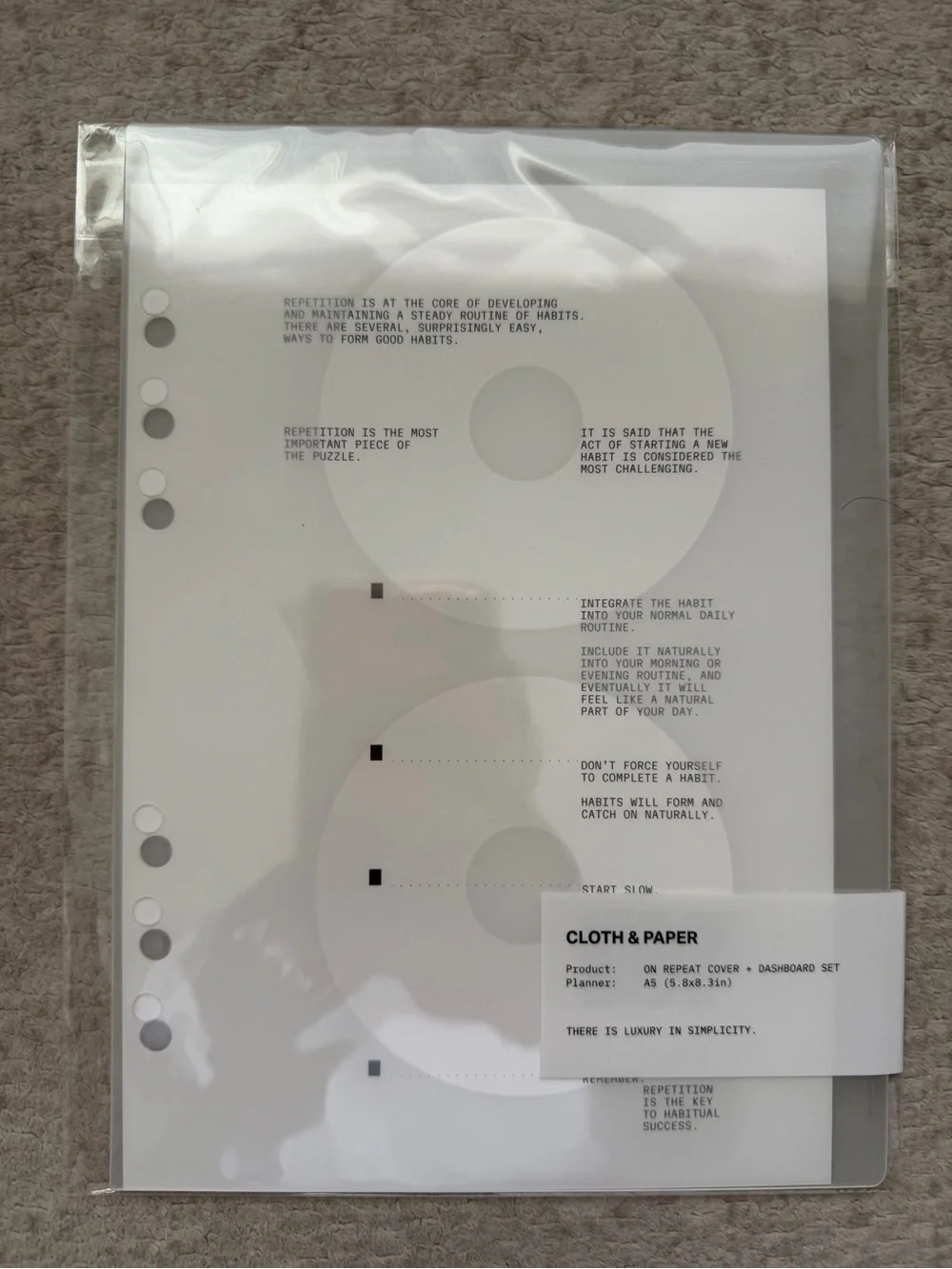 BUNDLE: Cloth & Paper A5 6-Ring Planner Dashboards & Inserts + Freebies